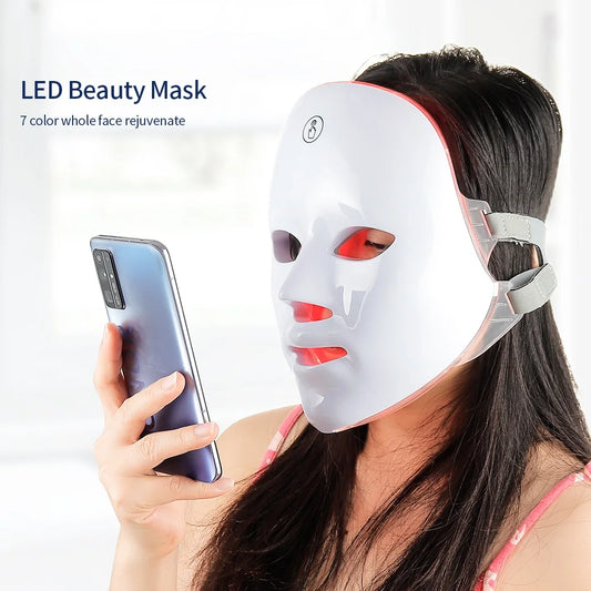Masque LED Visage 7 Couleurs — Rituel Éclat