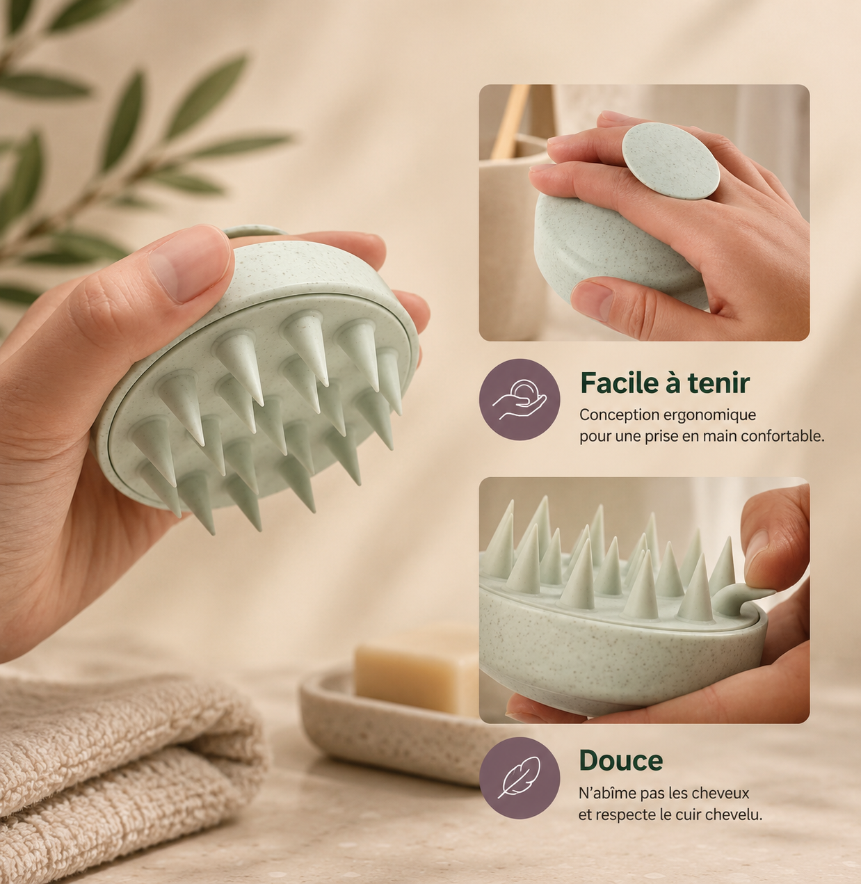 Brosse Massante Nyoma — Rituel Cuir Chevelu