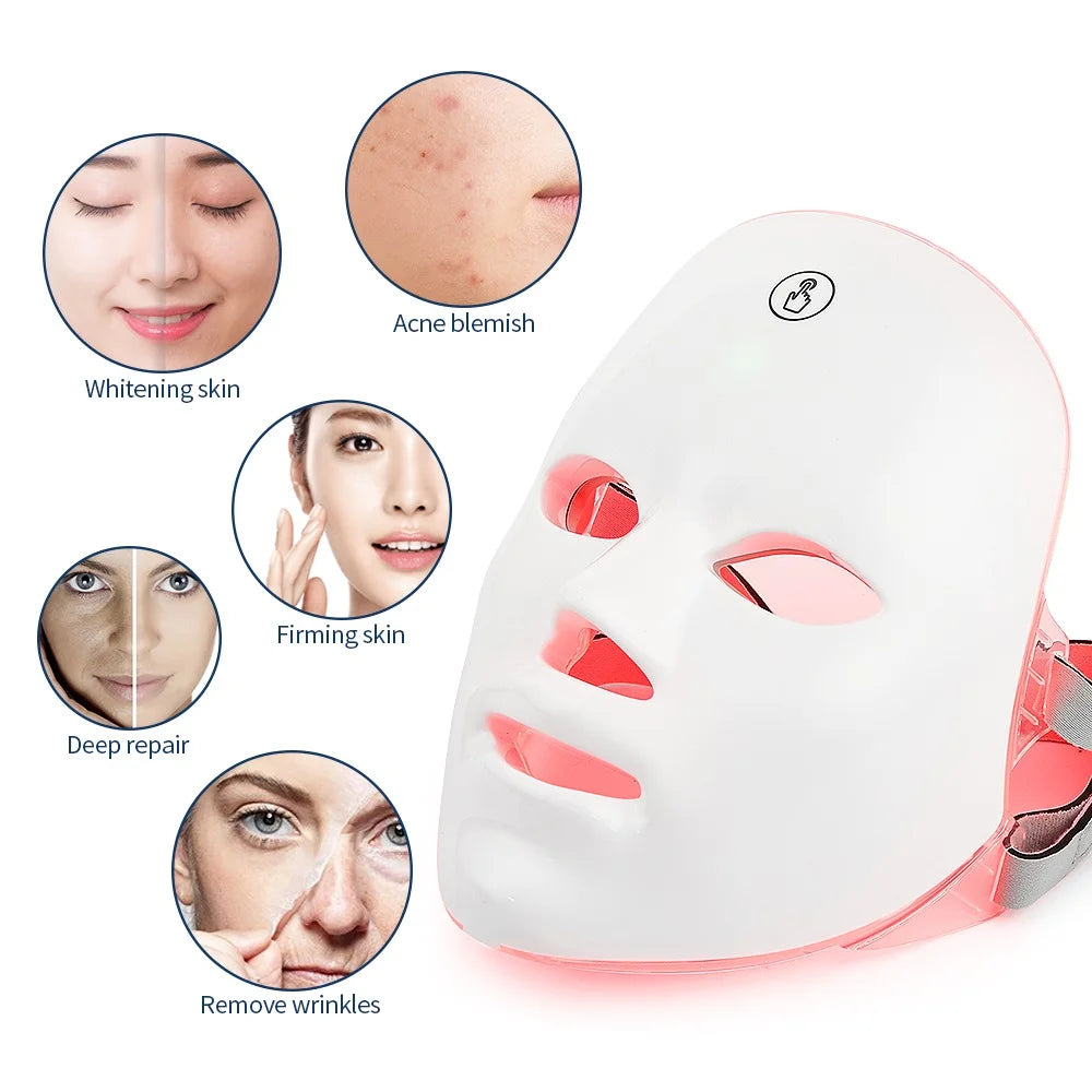 Masque LED Visage 7 Couleurs — Rituel Éclat