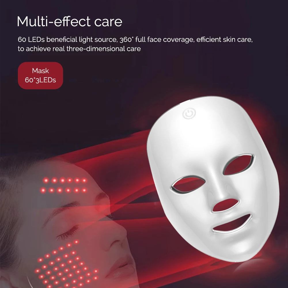 Masque LED Visage 7 Couleurs — Rituel Éclat