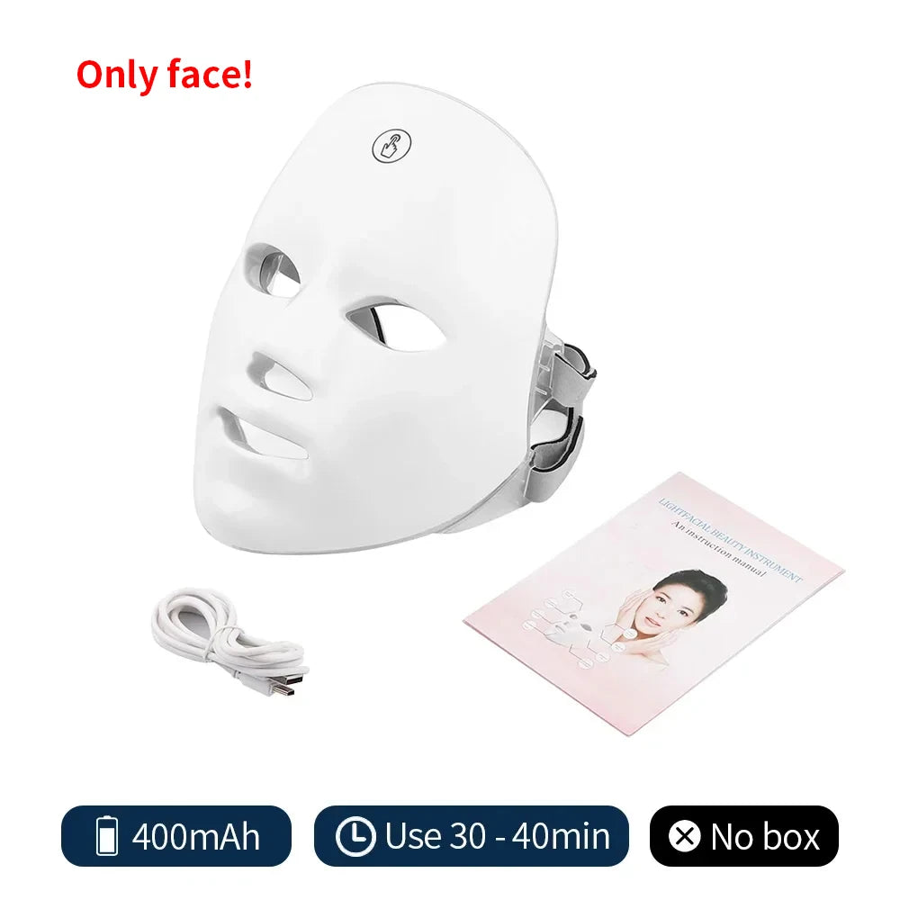Masque LED Visage 7 Couleurs — Rituel Éclat