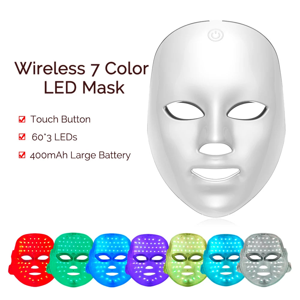 Masque LED Visage 7 Couleurs — Rituel Éclat