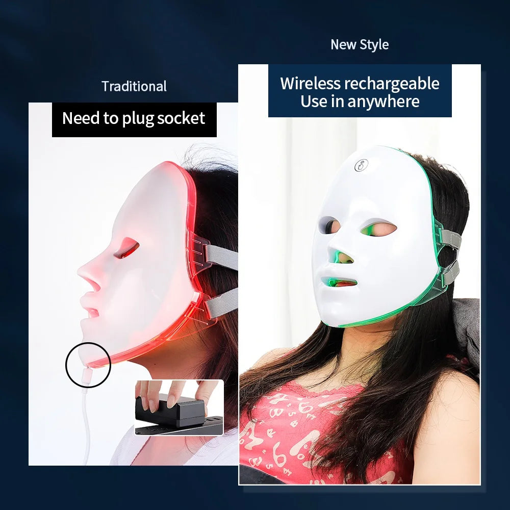 Masque LED Visage 7 Couleurs — Rituel Éclat