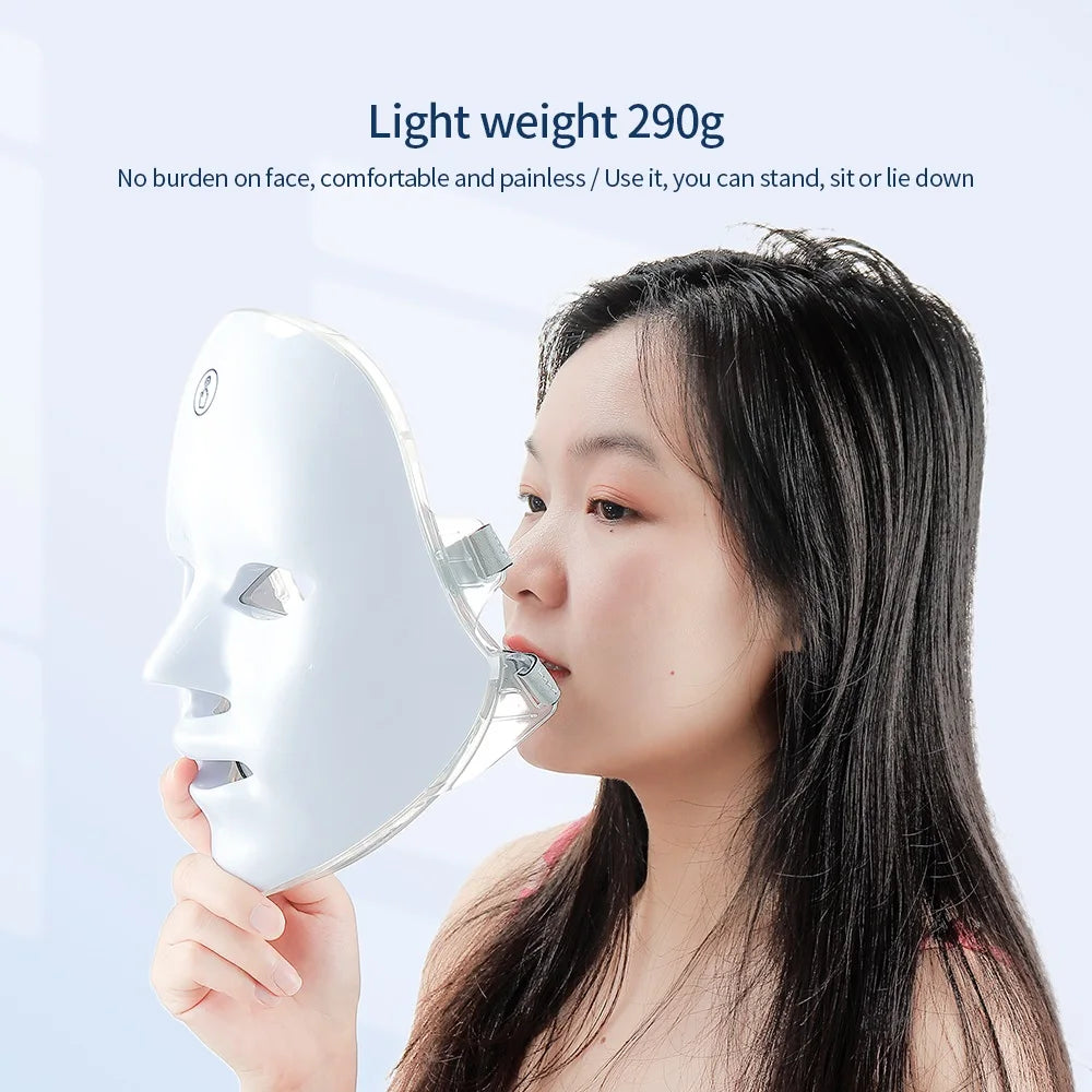 Masque LED Visage 7 Couleurs — Rituel Éclat